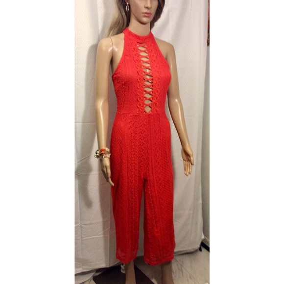 Allyson Jumper in orange lace with mid calf length in a women's size medium - Picture 2 of 11